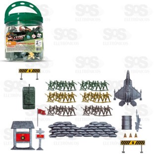 Balde Power Militar com 64 Peças Pica Pau 774