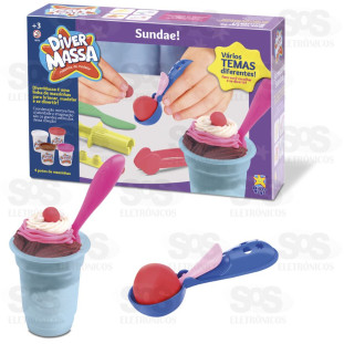 Massinha Modelar Sorveteria Sundae Diver Toys 8078