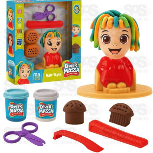 Kit Massinha Cabelereiro Hair Style Divertoys 8353