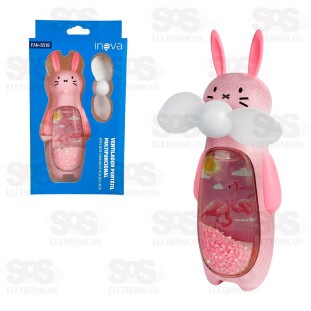 Ventilador Portátil Coelhinho Com Luminária Inova FAN-8518