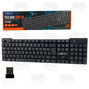 Teclado Sem Fio 2.4GHz ABNT2 Inova Prime KV-8786