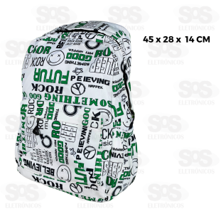 Mochila Universitária 4 Bolsos Estampas Variadas AL-C-888-45