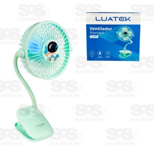 Ventilador Portátil Gancho Com LED Luatek LS-947