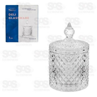 Bomboniere Pote de Vidro Com Tampa 13x8,5CM TG1030-3.5