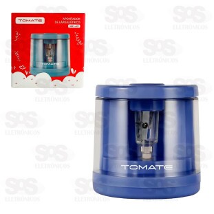 Apontador de Lápis Elétrico Com Reservatório À Pilha Tomate MAT-A01