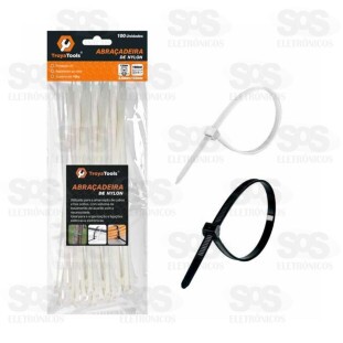 Abraçadeira De Nylon 2,5x100mm Com 100 Unidades Troya Tools TRY-0061