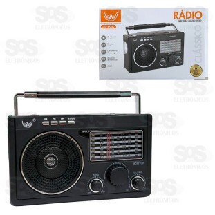 Rádio Retrô 9 Bandas Com Lanterna Altomex AD-6090