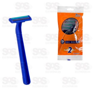 Aparelho De Barbear 2 Lâminas Com 5 Unidades AIH1367