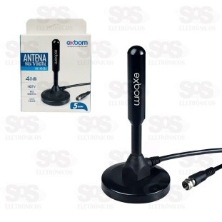 Antena Digital HD de TV 5 Metros Exbom AN-14050A