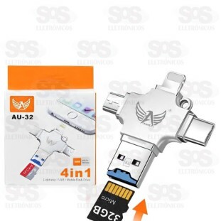 Adaptador OTG 4 em 1 USB Cartão de Memória Altomex AU-32
