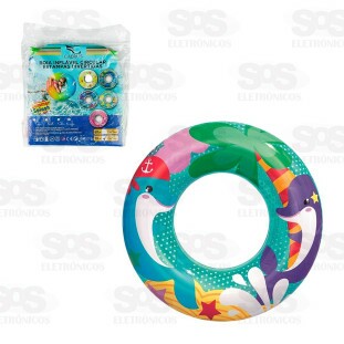 Boia Inflável Circular Estampas Divertidas 70CM Caerus CRS-1947