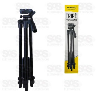 Tripé Profissional Até 130CM Com Nível Bolha B-Max BMG-69