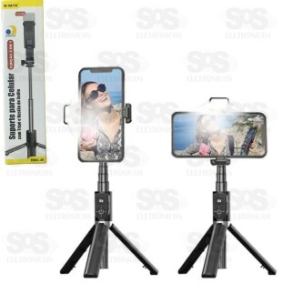 Bastão De Selfie Com Iluminação e Controle Remoto Tripé BMG-40