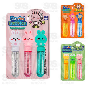 Kit 3 Bolha de Sabão Modelos Variados Homeplay 1047
