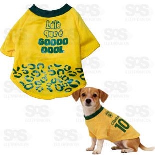 Roupa Para Pet Torcida Brasileira Media Cores Variadas YYF24-L