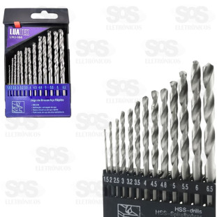 Jogo De Brocas 13 Peças Aço Rápido Luatek Lwj-166