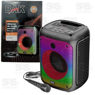 Caixa de Som 10W Bluetooth Bak -BK-112SW
