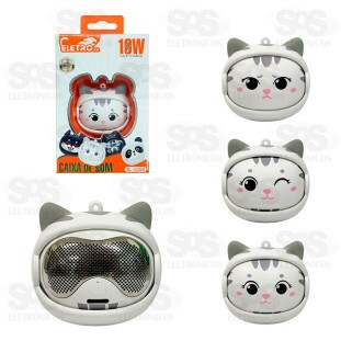 Caixa de Som 10W Bluetooth Muda Rostinho Fofo Eletromex EL-1098