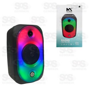 Caixa De Som 12W Iluminação LED Maxmidia MAX-722SP