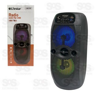 Caixa De Som 20W Com LED Livstar CNN-315SP
