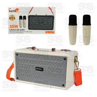 Caixa De Som 20W Com Microfone Modificador de Voz Eletromex EL-1015