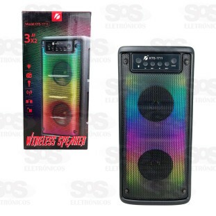 Caixa De Som 20W LED RGB Botão Bass KTS-1711