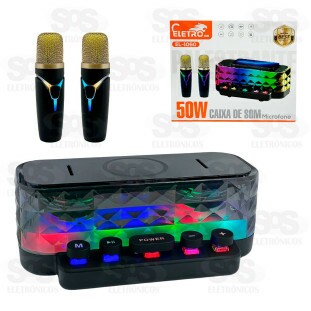 Caixa De Som Bluetooth 50W Com Carregador por Indução Eletromex EL-1060