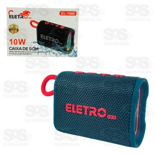 Caixa De Som Com LED Resistente à Água 5W Eletromex EL-1006