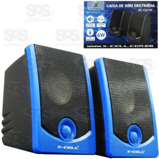 Caixa De Som Multimídia 6W X-Cell XC-CM-09