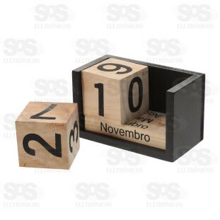 Calendário Cubos Decorativo 8x13cm em MDF 6649
