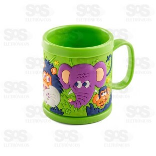 Caneca Infantil Emborrachada Alto Relevo 350 ml CN3