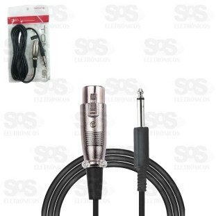 Cabo P10 x Canon 3 Metros Tomate MCB-014