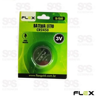 Bateria Moeda 2450 Lítio Com 1 Unidade Flex CR10