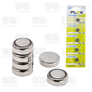 Bateria Botão 3V CR1025 Com 5 Unidades Flex