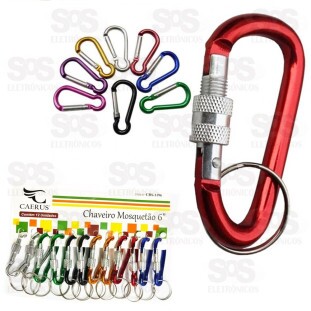 Chaveiro Mosquetão Com 12 Unidades Caerus CRS-1419