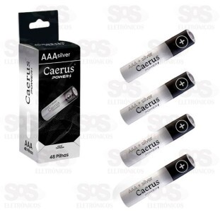 Pilhas AAA Silver Embalagem Com 48 Unidades 1.5V Caerus CRS-7777
