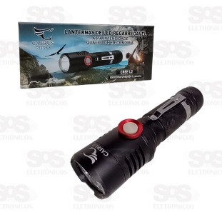 Lanterna Tática de Led Recarregável Caerus CRS-9848