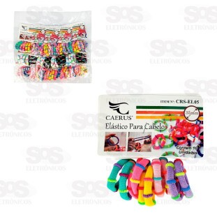 Kit Elástico De Cabelo 35MM Com 120 Unidades Caerus CRS-EL05