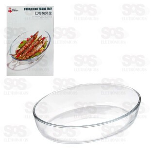 Travessa Oval de Vidro 700ml 20x4,5CM DT07O