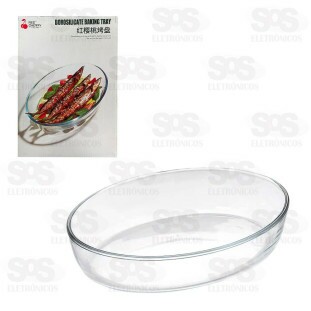 Travessa Oval de Vidro 1600ML 25x6,5CM DT1,6O
