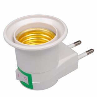 Soquete E27 Bocal Lâmpada Tomada Botão Liga e Desliga