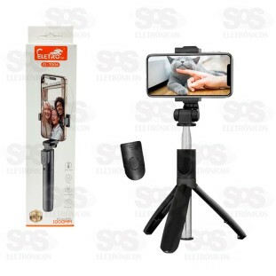 Bastão De Selfie Com Controle Remoto Tripé Eletromex EL-7004