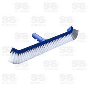 Escova Curva Cerdas Nylon sem Cabo Para Piscina