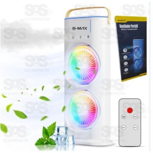 Ventilador e Umidificador Recarregável B-Max BM-F1090