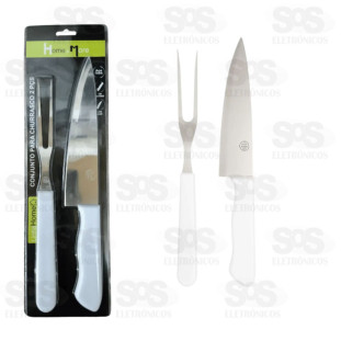 Kit Churrasco Aço Inox 2 Peças HM-472