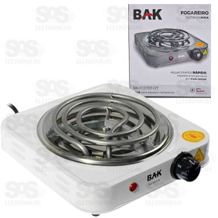 Fogareiro Elétrico 1 Bocas 110V 1000W Bak BK-FCE707-110V