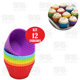 Forma De Silicone para Cupcakes 12 Unidades  B-Max F956