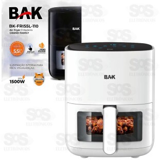 Fritadeira Elétrica Air Fryer 5,5 Litros 127V Bak BK-FRI55L-110