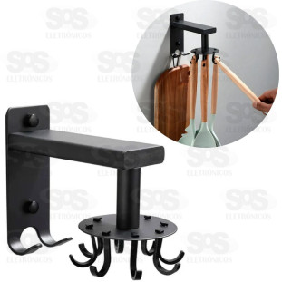 Gancho Organizador Giratório Preto Tomate AK-002