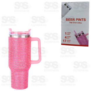 Copo Térmico Com Brilho 450ml Cores Variadas